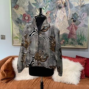 Adorable Vintage Zebra Animal Print Jacket 
Y2K Fashion